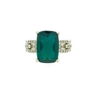 Natural Tourmaline Diamond Ring 6 14k W Gold 5 TCW Certified 304176